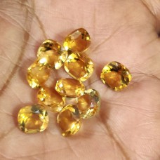 Citrine 8x8mm cushion facet 1.99 cts